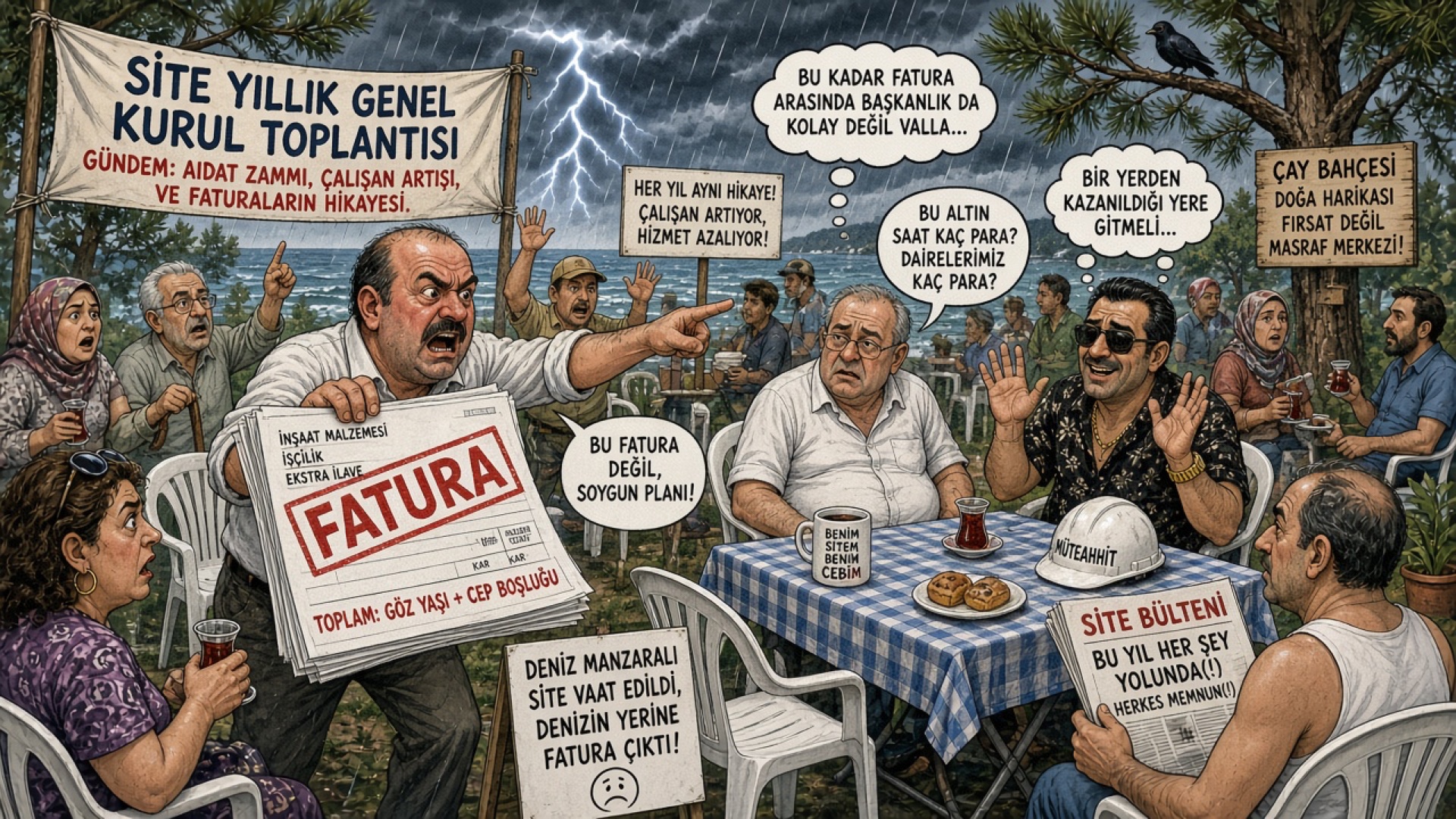 Yalova Çınarcık Çınarkent Sitesinde Çatı Faturası ve Müteahhit Kayinbirader Baskını