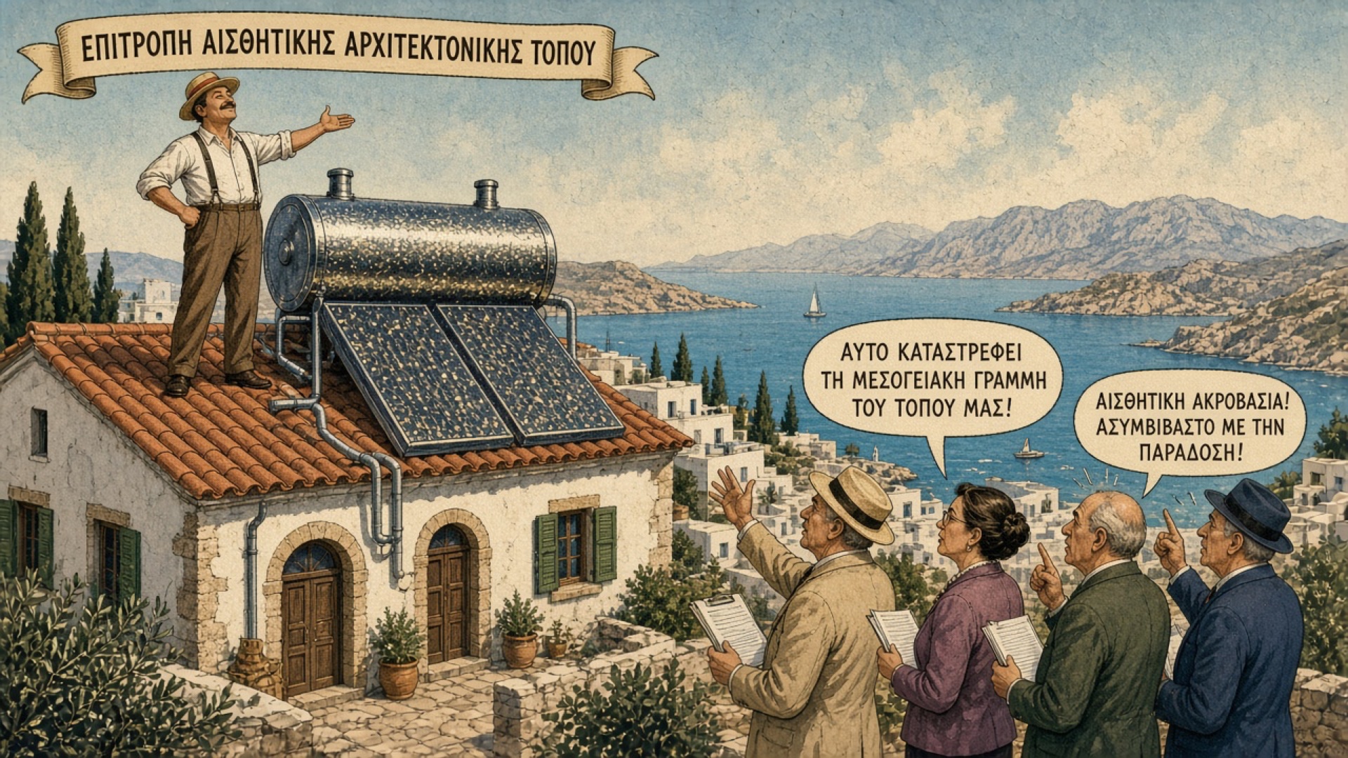 Kaş Kalkan Yamaçlarında Çatıya 24 Güneş Paneli Kuran Mühendis ve Estetik Komisyonu Harbi