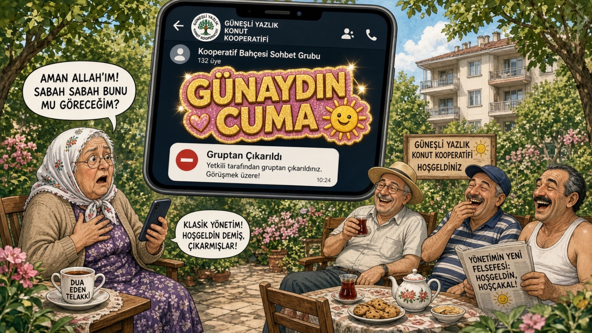 Kuşadası Palmiye Sitesinde Simli Günaydın GIF'i Yasağı ve Gruptan İlk İhraç Vakası