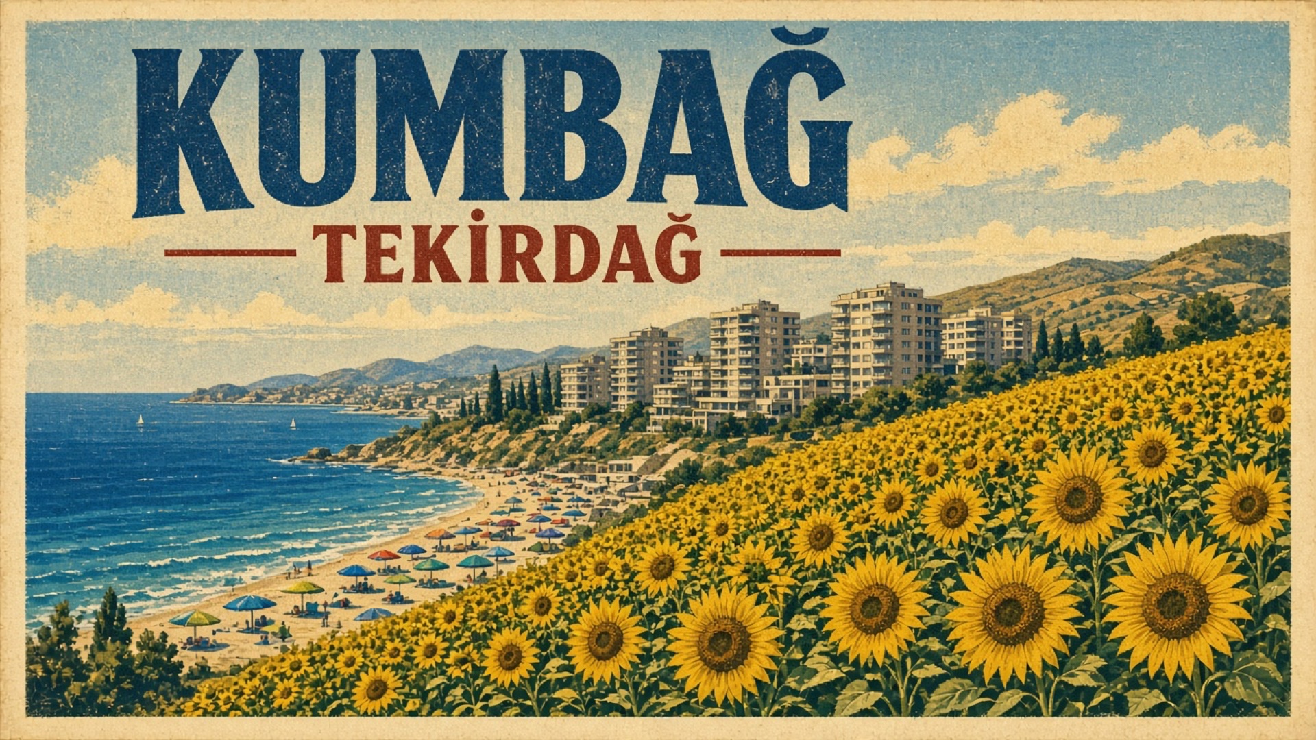 Tekirdağ Kumbağ Sahil Siteleri: Ayçiçeği Tarlaları Arkasında Deniz