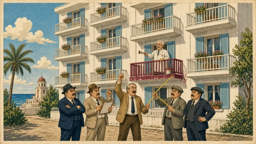 Datça'da Bir Sitede Balkon Demirlerini Bordoya Boyayan Emekli Hekime İcra Tehdidi
