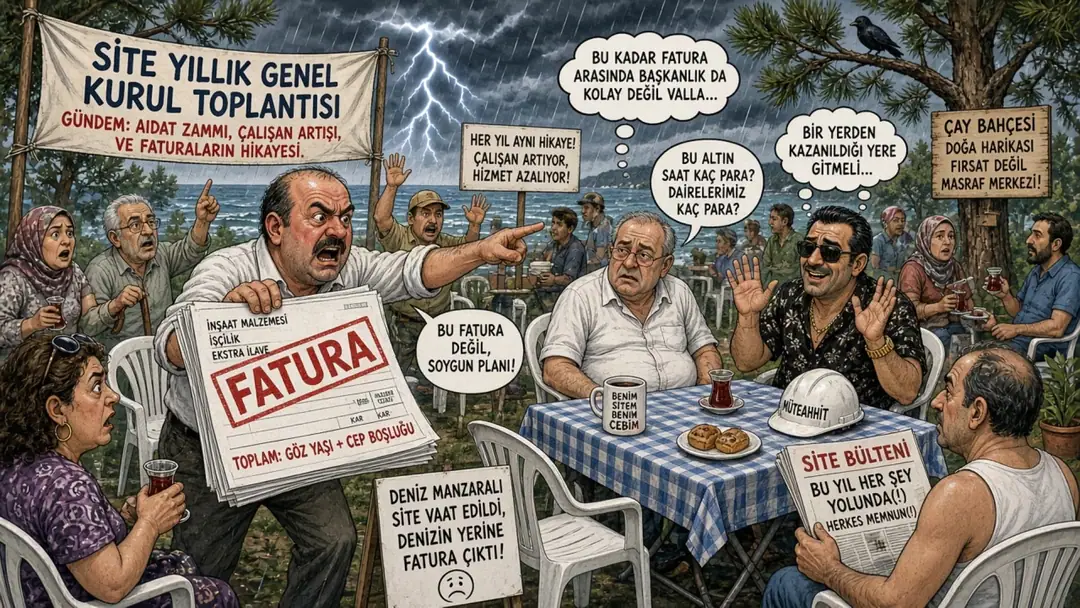 Yalova Çınarcık'ta Bir Yazlık Sitede Çatı Faturası ve Müteahhit Kayınbirader Baskını
